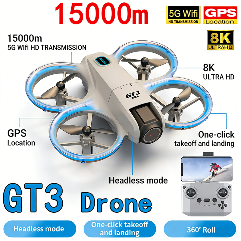 Nuovo GT3 MAX Drone 8K HD Foto - Drone Kit Tricopter recensione e prezzo